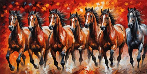 Running Lucky Seven Horses